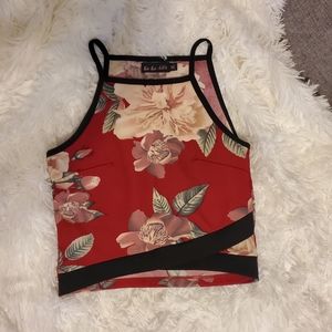 Red crop top